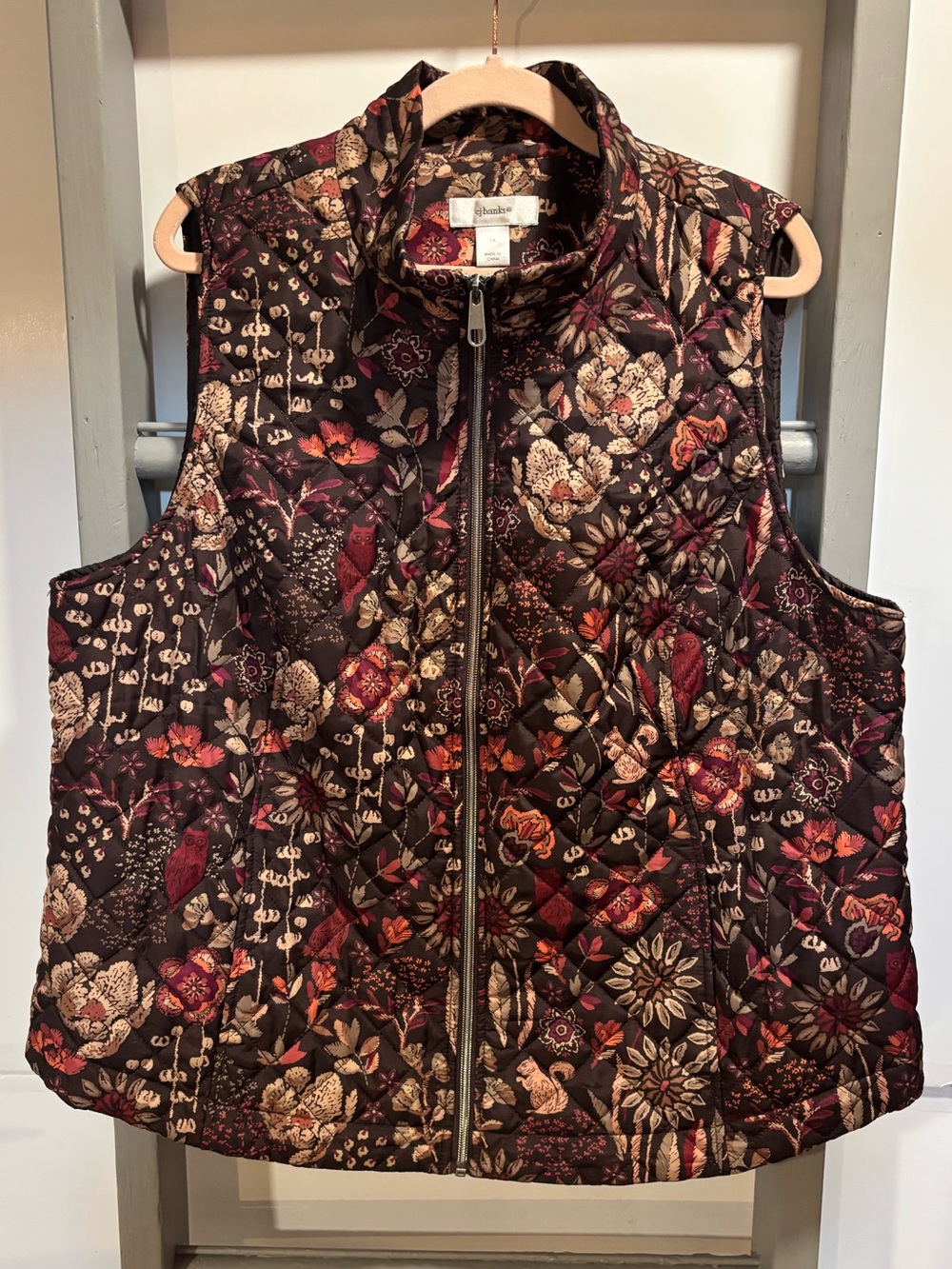 CJ Banks 1X Quilted Vest fall motif, folklore, grandmacore, western, cottage